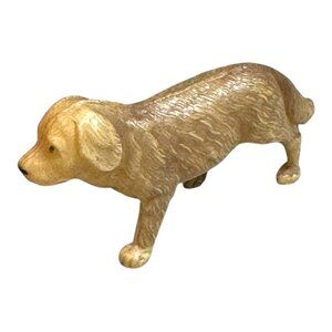 Vintage Miniature Golden Retriever Dog Figurine 3" Collectible Plastic Germany